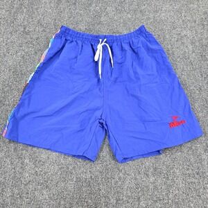 Vintage Mitre Men's Blue Nylon Athletic Shorts International Flag Size L Soccer